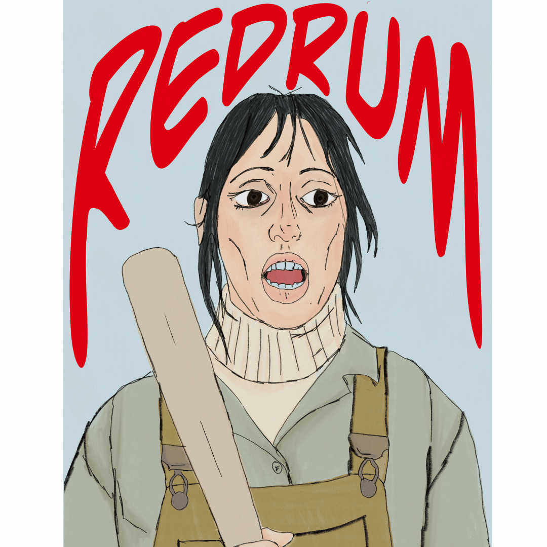 Redrum Wendy holding a bat