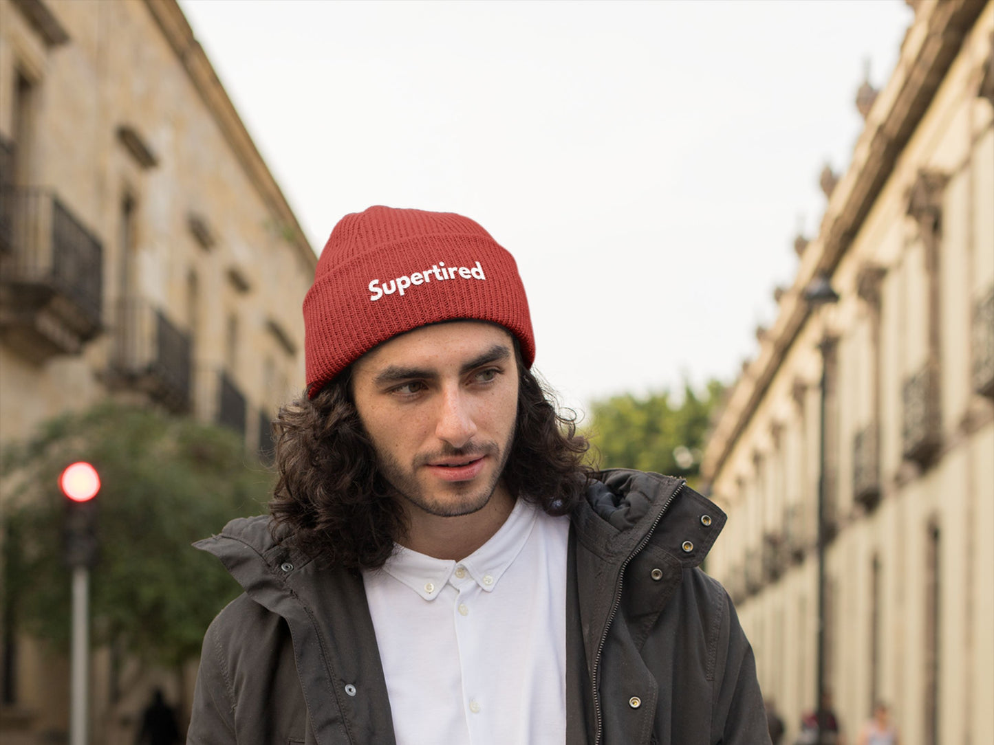 Supertired Embroidered Beanie