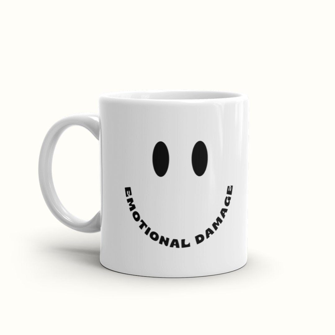 Smiley Face Emotional Damage Meme Mug m a d s w o r l d 11 oz