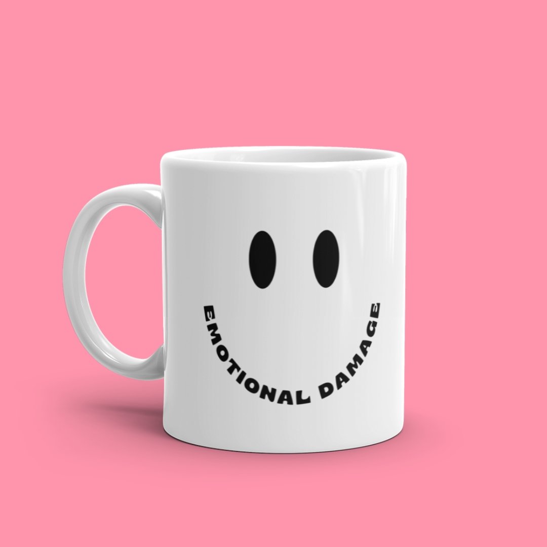 Smiley Face Emotional Damage Meme Mug m a d s w o r l d