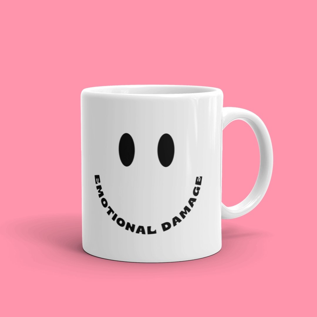 Smiley Face Emotional Damage Meme Mug m a d s w o r l d