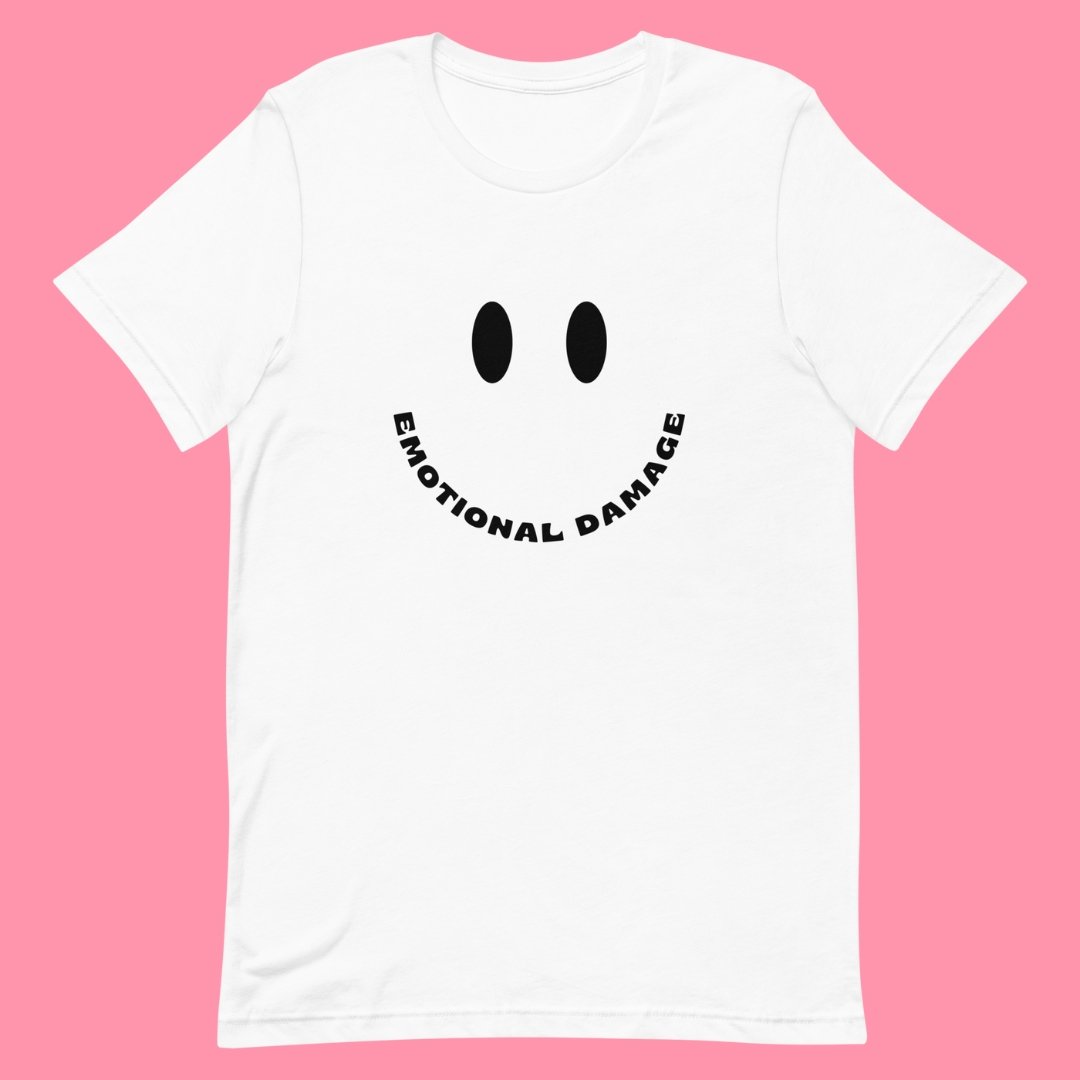 Smiley Face Emotional Damage Meme T-Shirt m a d s w o r l d