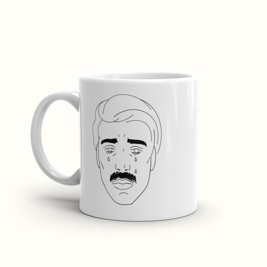Satire Man Tears Mug m a d s w o r l d 11 oz