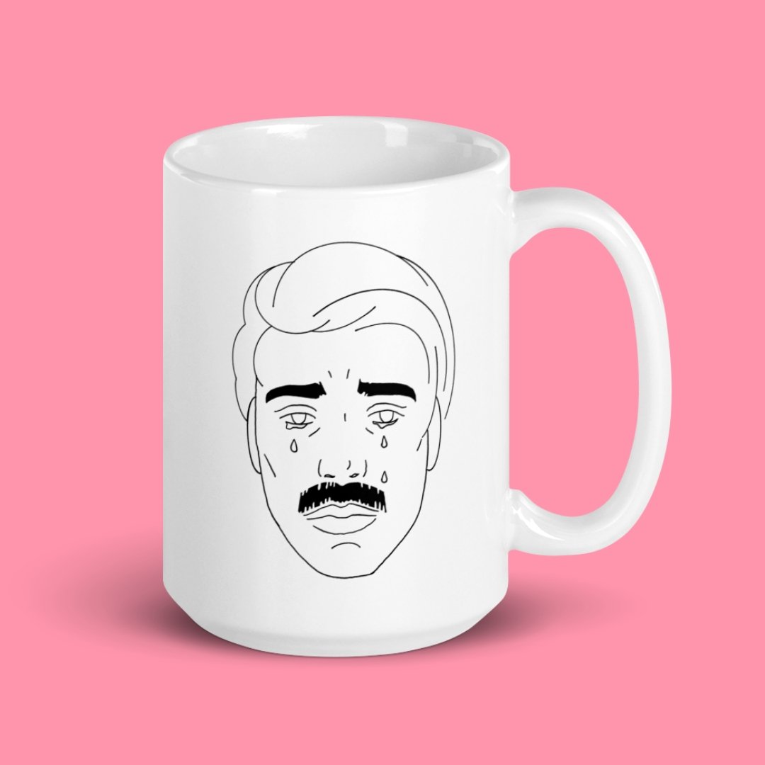 Satire Man Tears Mug m a d s w o r l d 15 oz