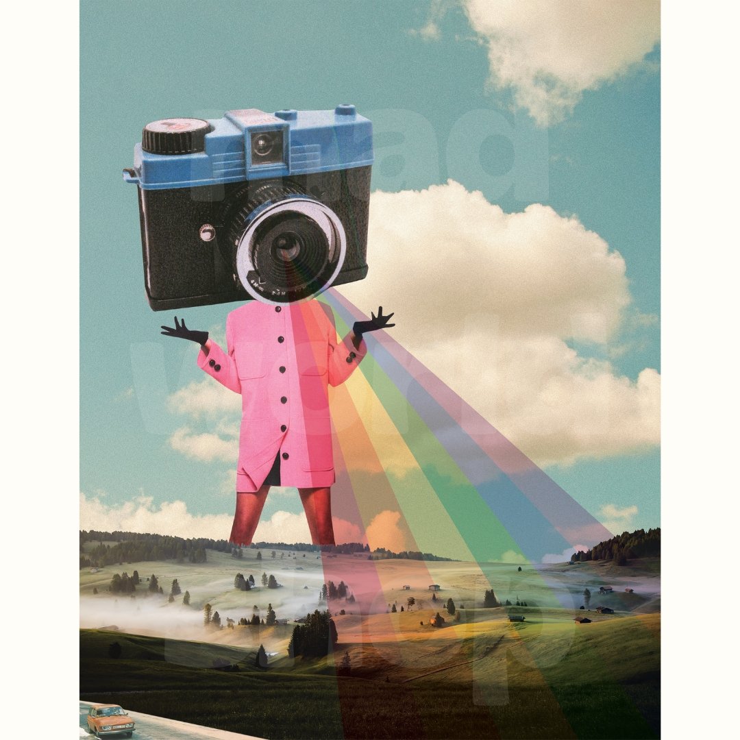 Take a Picture Surreal Collage Art Print - Prints - M A D S W O R L D S H O P