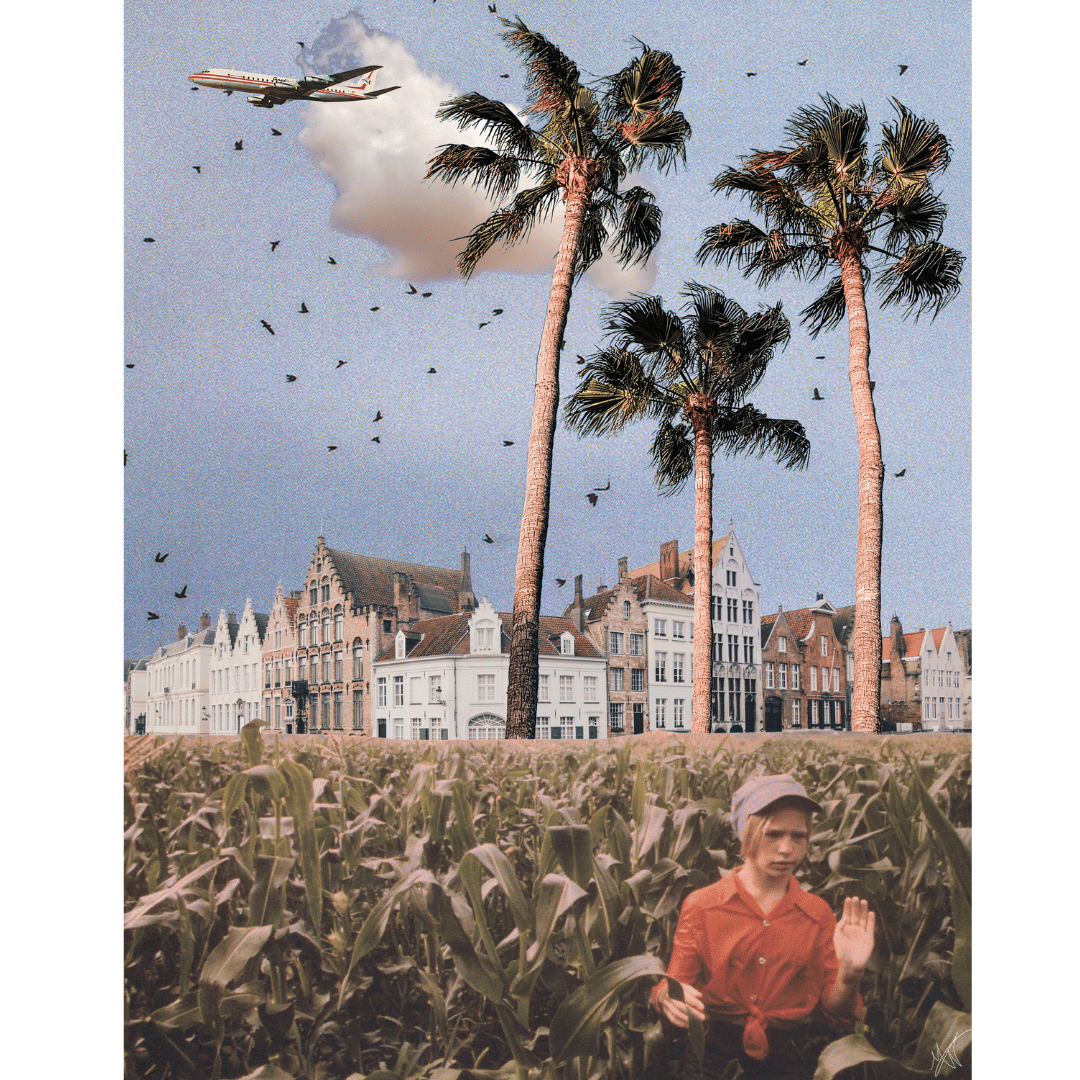 Small Town Surreal Collage Art Print