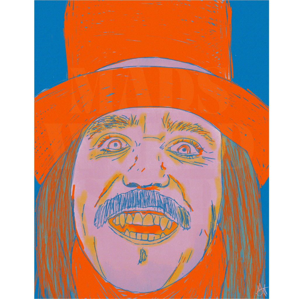 Risograph Inspired Dracula Art Print