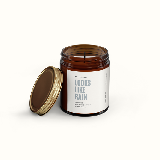 Looks Like Rain - Berry Vanilla Scented Candle