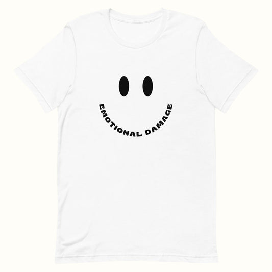 Smiley Face Emotional Damage Meme T-Shirt  m a d s w o r l d   