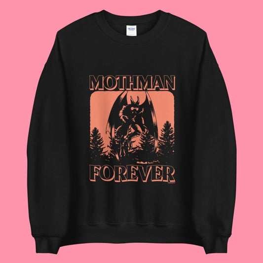 Mothman Forever Cryptid Sweatshirt  m a d s w o r l d   