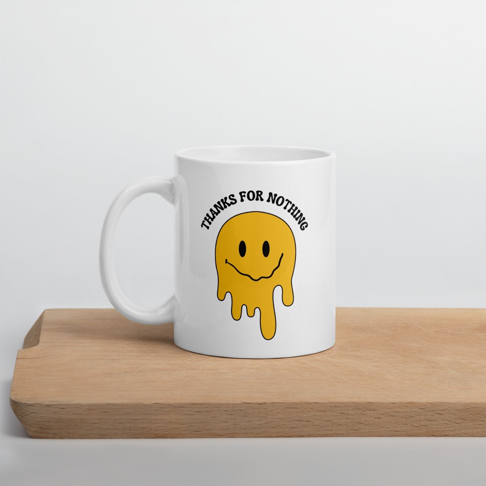 Smiley Face Thanks for Nothing Mug  m a d s w o r l d   