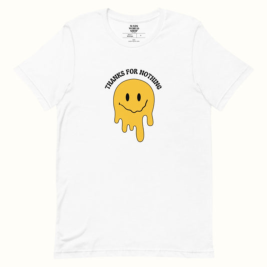Smiley Face Thanks For Nothing T-Shirt  m a d s w o r l d   